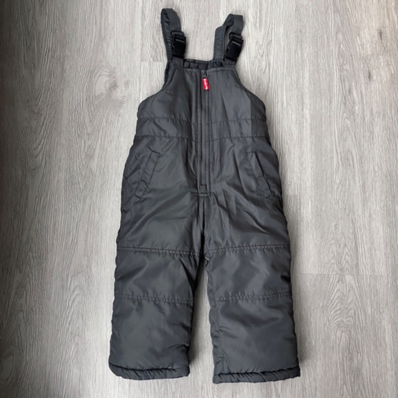 Osh Kosh B'gosh Toddlers Boys Girls Bib Ski Snow Suit Gray Overalls Size 3T - Picture 2 of 10